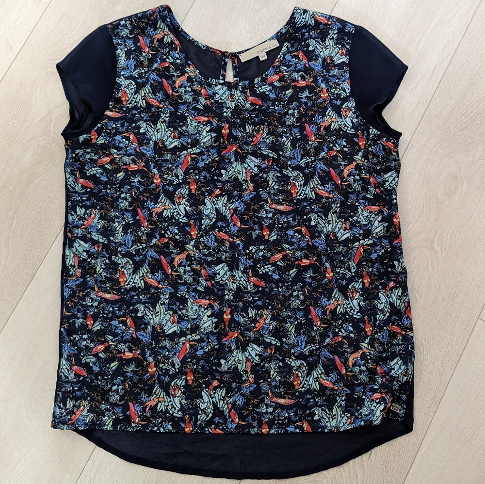 monk & lou short sleeve blouse